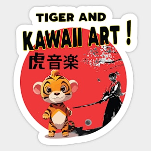 Kawaii Cute and Baby Tiger Sticker